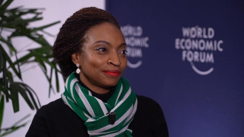 Minister of Industry, Trade and Investment, Dr. Jumoke Oduwole, speaking at the World Economic Forum in Davos on Nigeria’s economic growth and reforms.