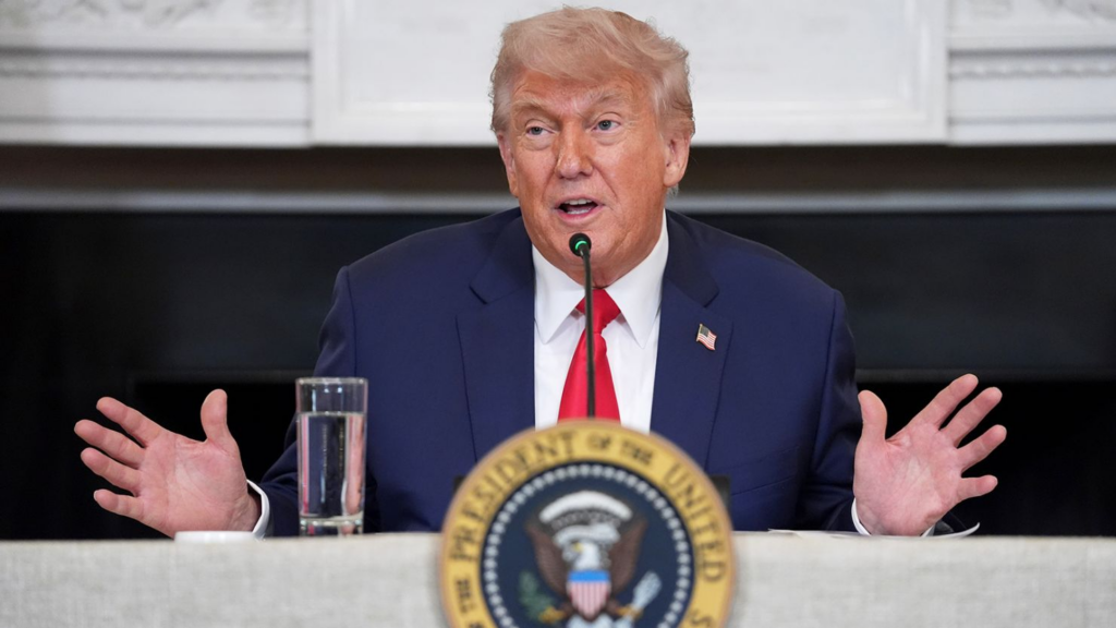 President Donald Trump announces a new 10% global tariff after the Supreme Court strikes down most of his trade duties, calling the ruling “terrible.”